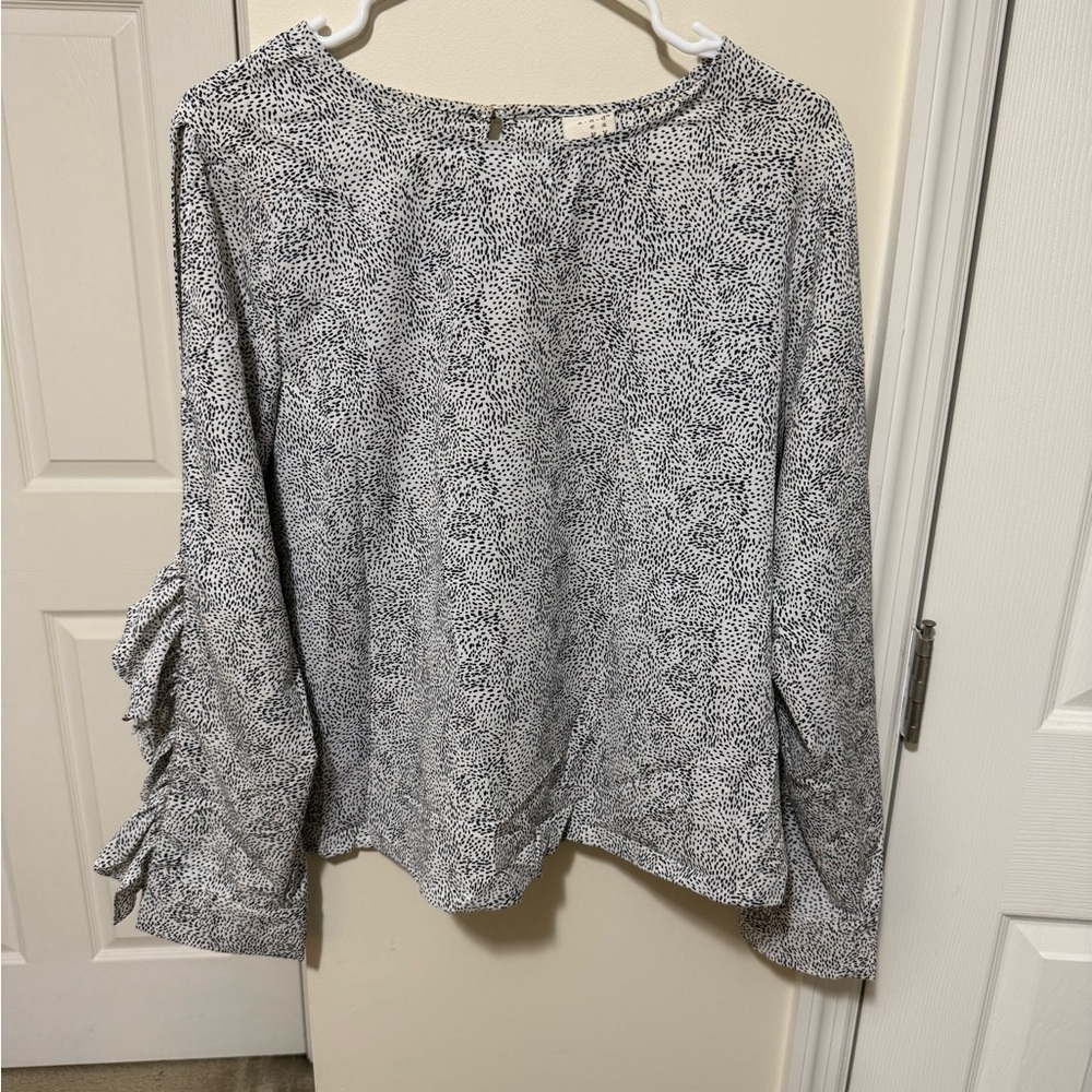 A New Day Monochrome Patterned Blouse